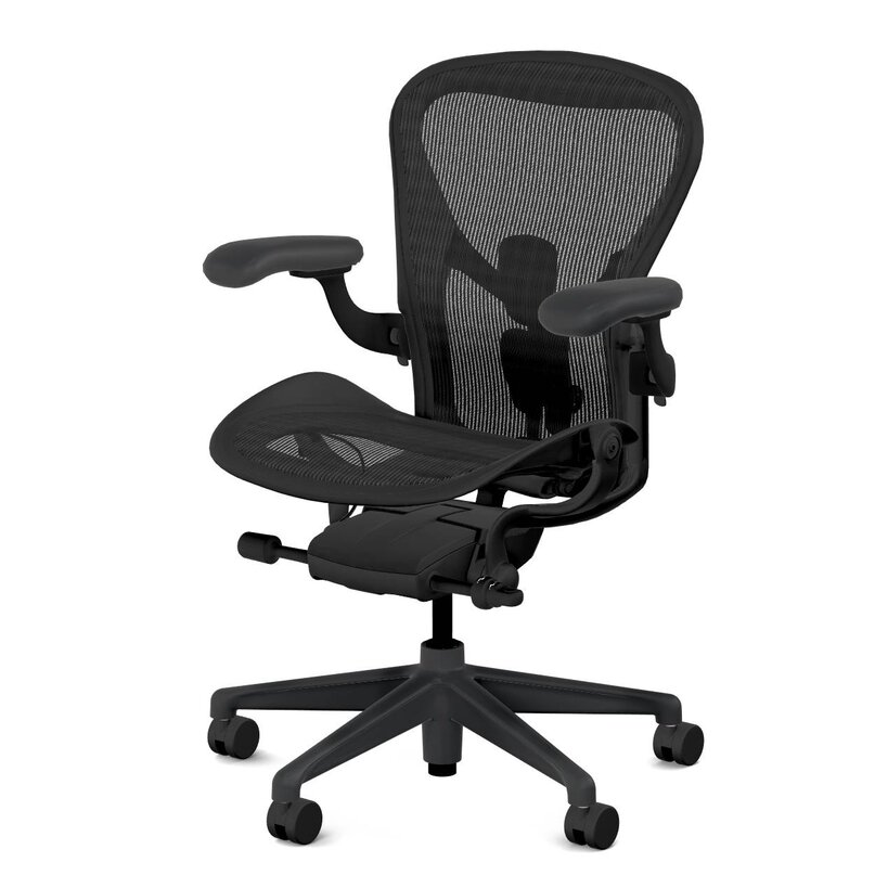 Herman Miller Aeron veľkosť B black edition